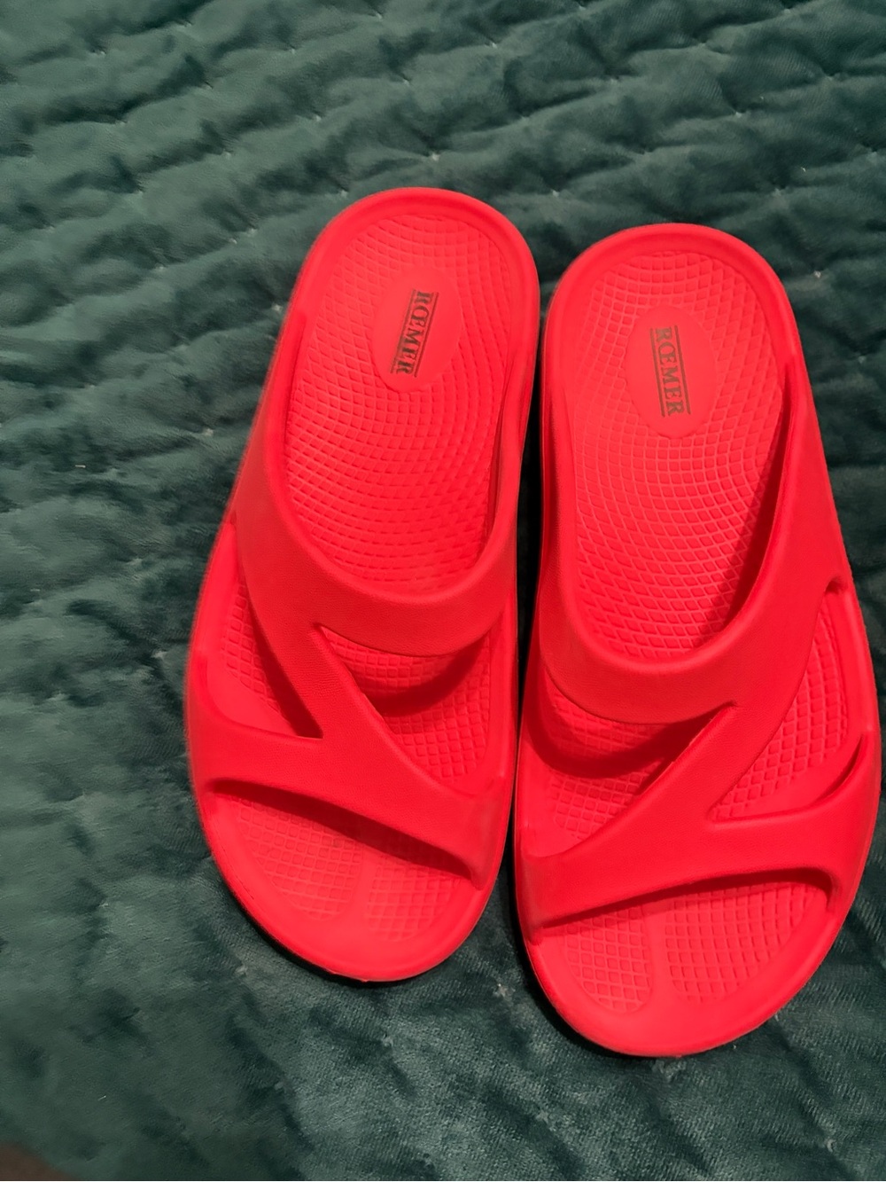 Roemer Red Women's Eva Slide Sandals - Comfort Footbed